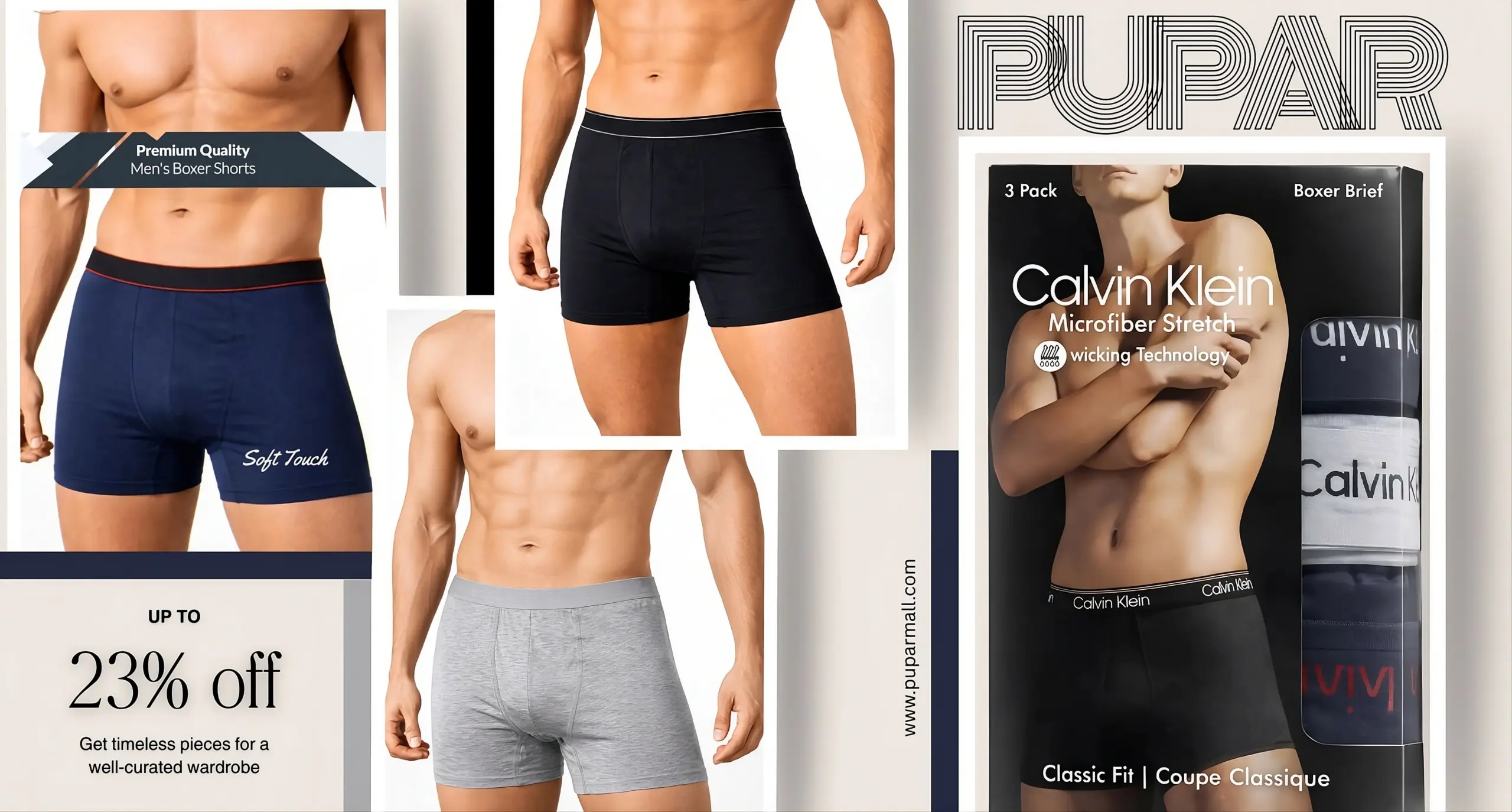 cotton boxer shorts combo pack